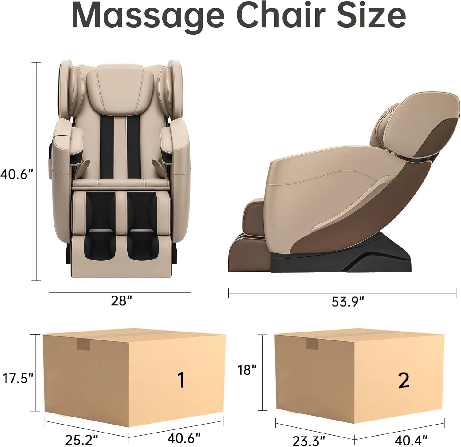 Massage Chair, Full Body Zero Gravity Massage Chair with Auto Modes, 8 Fix Point Rollers, Bluetooth, Foot Massage, Heating