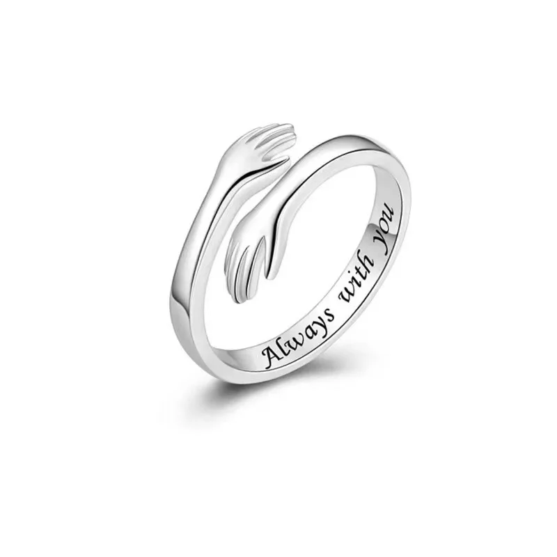 Exquisite 925 Silver Open-Style Hug Ring – A Stylish Accessory for Women's Weddings and Parties