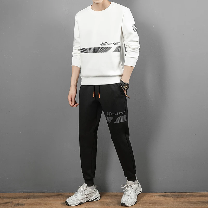 Lightning Shipment, Two Data Styles, Winter Casual Sports Set, Men's Spring And Clothes, Round Neck Pants, Clothing, New Autumn