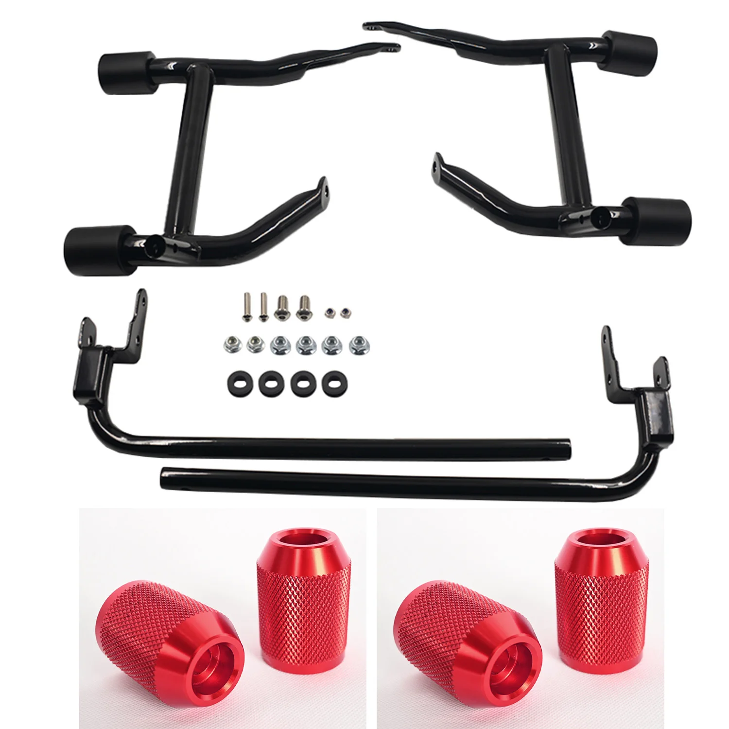 Motorcycle Colors Saddlebag Guard Rail Guard with Support Bar&Sliders for Harley Touring 2014-2026 including 2023.5-later