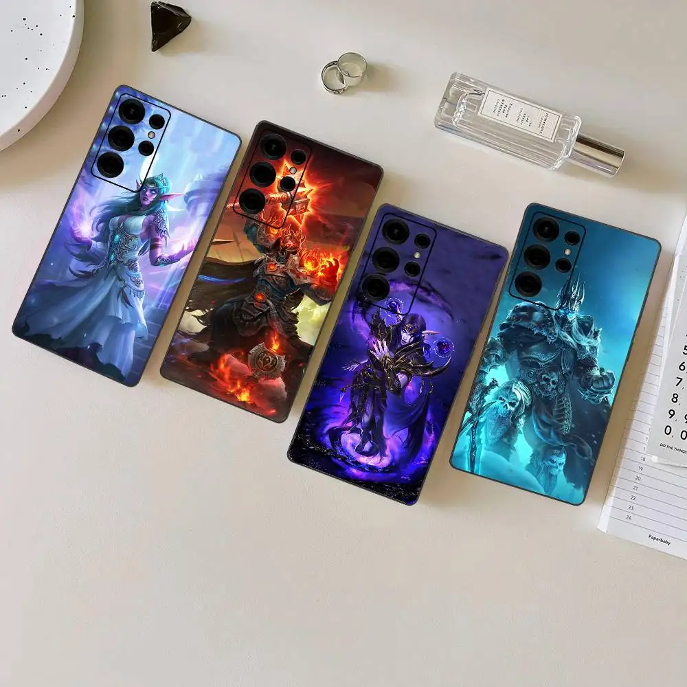 Classic Game W-World Of W-Warcraft Phone Case For Samsung S 24 fe 25 Ultra plus 20 lite 21 30 22 23 24 22 Ultra 5G Fundas
