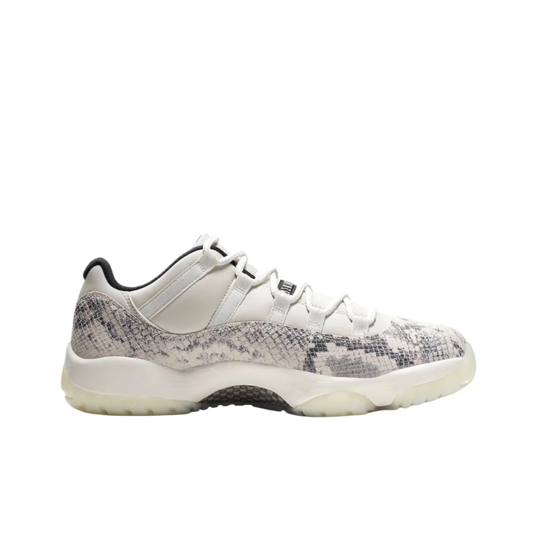 Nike Jordan Air Jordan 11 Men's Snakeskin All-chic Low-top Retro Shoes Classics Jordan Sneaker White