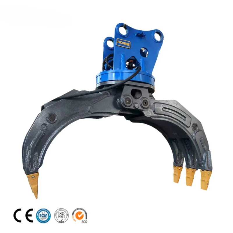 Selected Good Items Ce/Iso Certificate Excavator Attachment Hydraulic Rotating Rock Grab Wood Grab