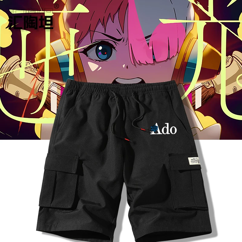 

Ado Singer Red Haired Songstr Concert Support Wi Спецодежда orts Длина пять четвертей ex Летние повседневные брюки