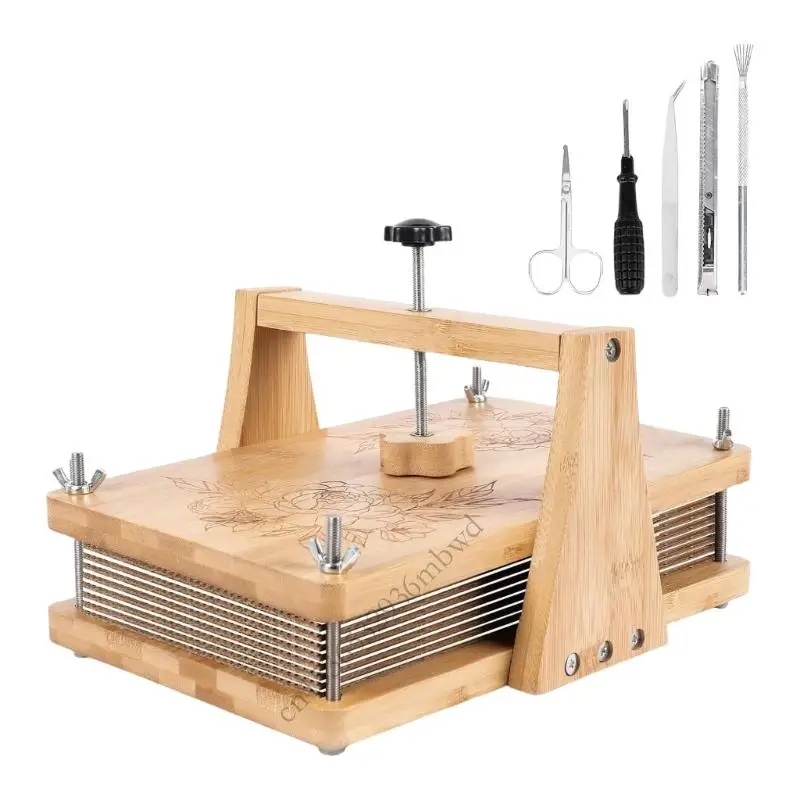 

K43D Natural Bamboos Wooden Flower Press Set Detachable Plant Specimens Pressing Board for Dried Flower and Craft