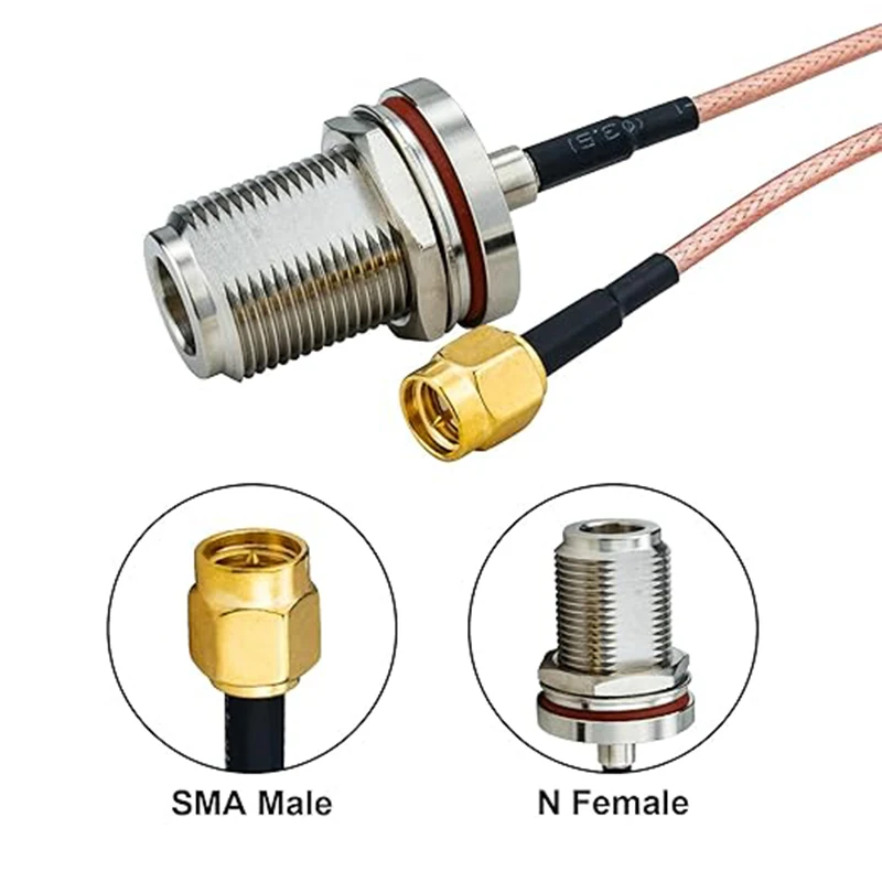 SMA ชายถึง N-ประเภทหญิง RF COAXIAL ADAPTER 20 ซม.7.8 นิ้ว SMA TO N COAXIAL CONNECTOR CABLE สําหรับ Router เสาอากาศอะแดปเตอร์ไร้สาย