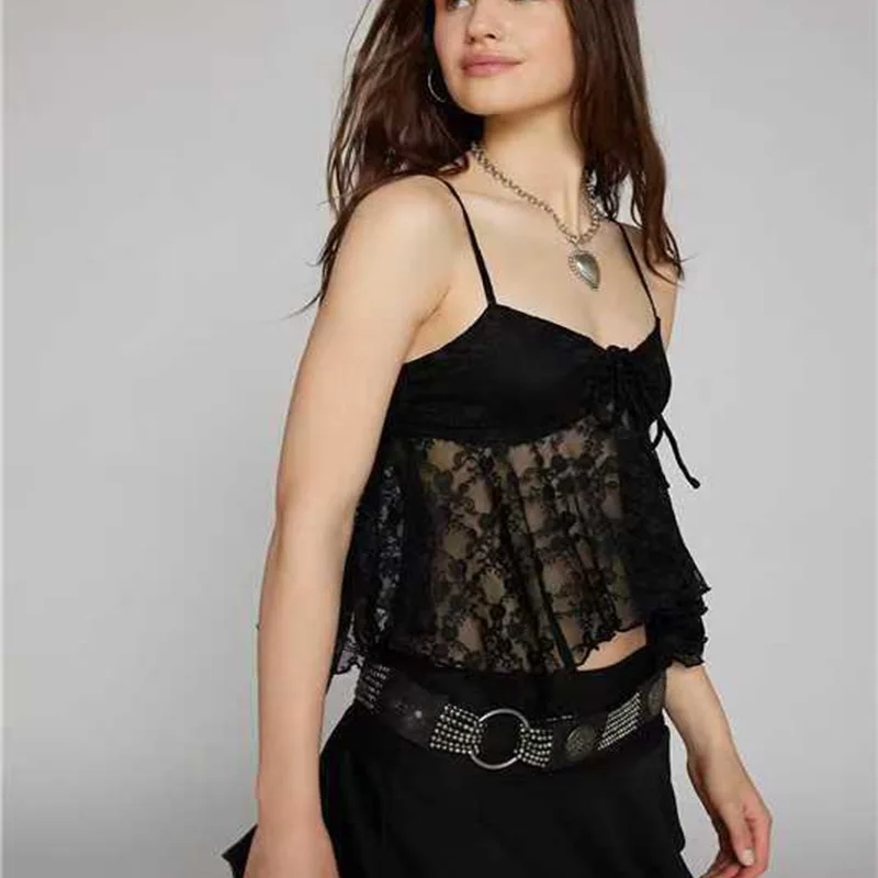 

Women's EU/US Style Sexy Slim Lace Suspender Top - Irregular Edge, Cross-Border Babe Exclusive