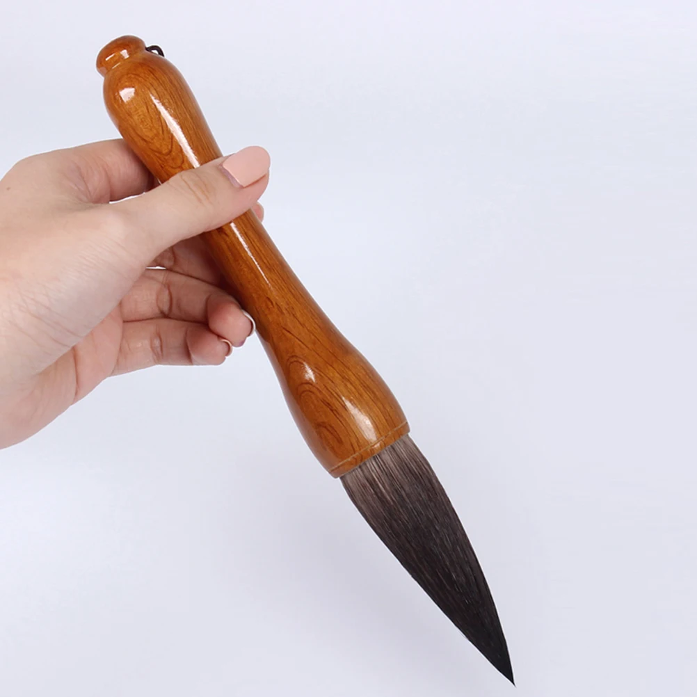 

Chinese Calligraphy Solid Wood Ink Professional Writing Stationary Painting Brush Pen Durablewooden Brush Pen Student Writing