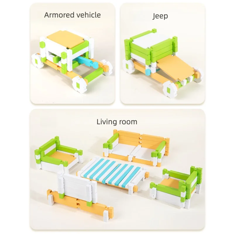 لبنات بناء لوبان نقر ولسان، مهندسي البناء، هدايا تعليمية للأطفال، خشبية لطفولة الوالدين والطفل في مرحلة الطفولة المبكرة