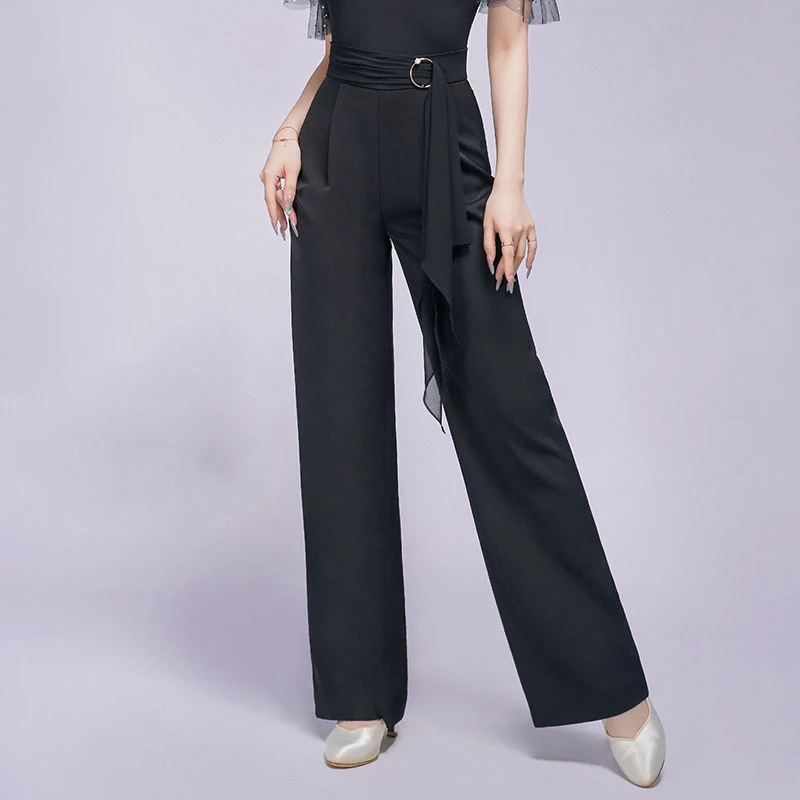 

Новинка 2026 года: женские брюки для латиноамериканских танцев, прямые брюки для ча-ча-ча и танго, для взрослых женщин, для современных танцев, модель DQS22037