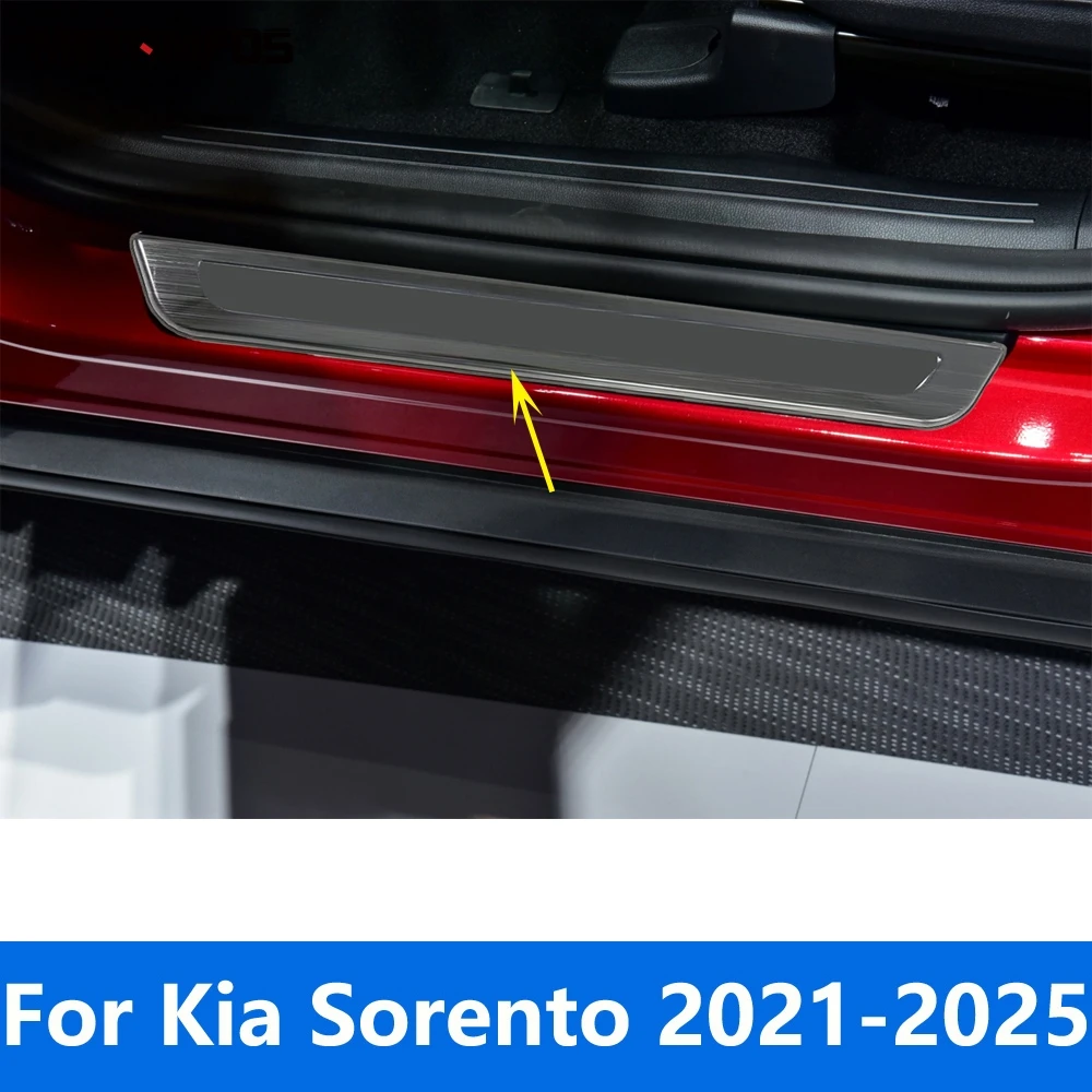 For Kia Sorento 2021 2022 2023 2024 2025 Stainless Steel Exterior Door Sill Scuff Plate Entry Guard Welcome Pedal Accessories