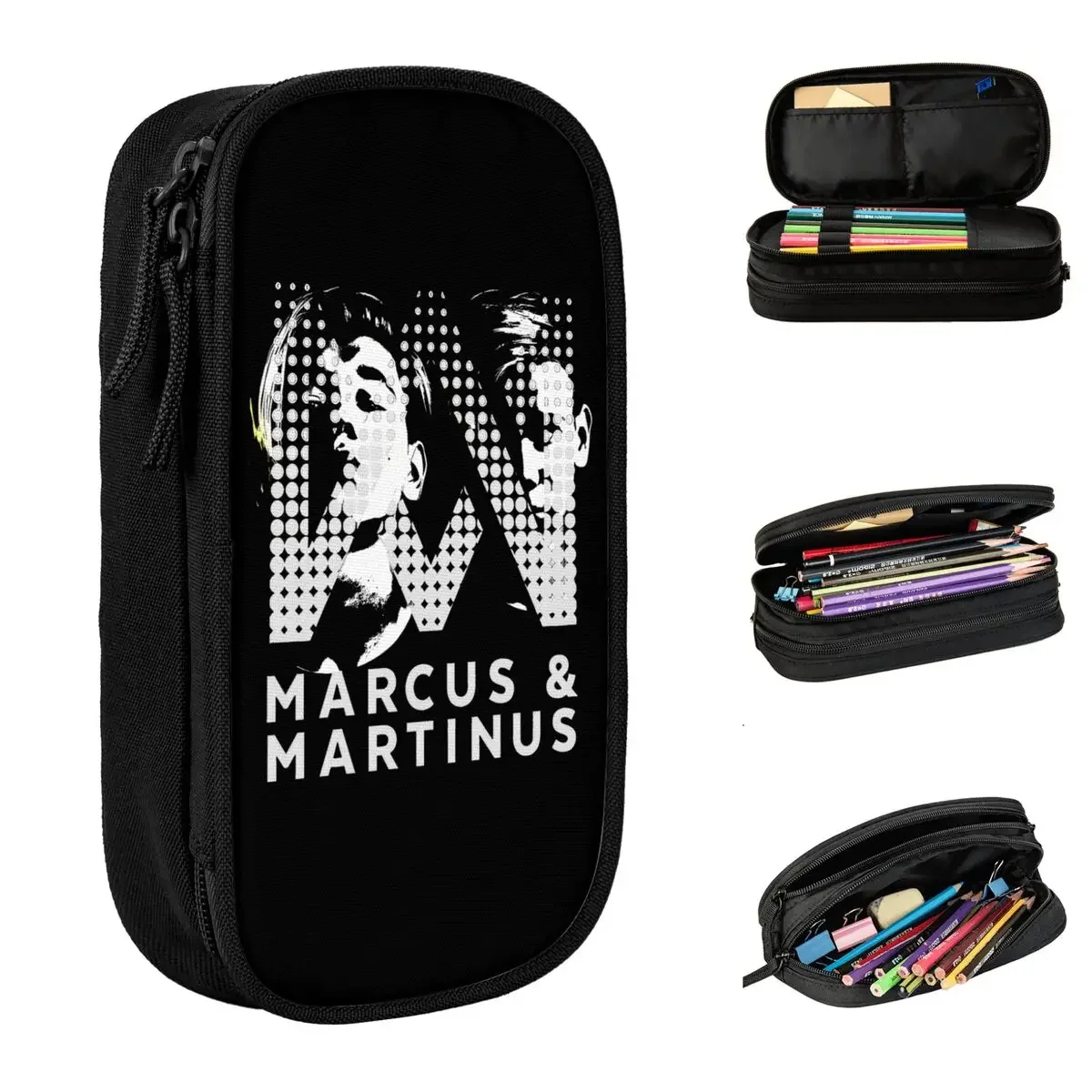 

Lovely Marcus And Martinus MM Pencil Cases Pencilcases Pen Box for Girl Boy Large Storage Bags Students School Gift Stationery