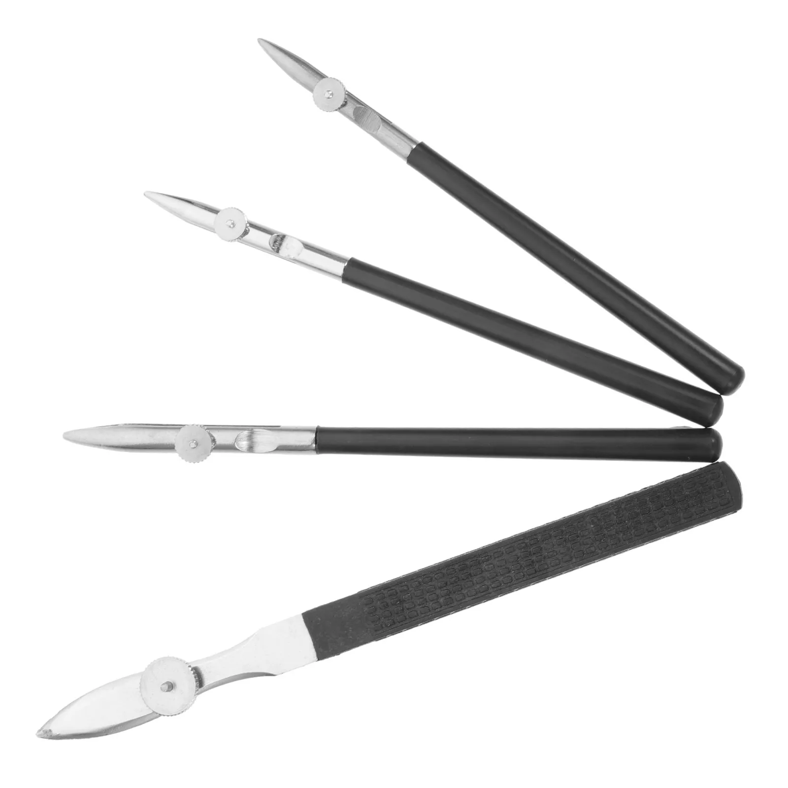 4Pcs Convenient Ruling Pen Set Sturdy Metal Plastic Fluid Line Drawing Pens for Artists Precision Straight Borders Fine Art
