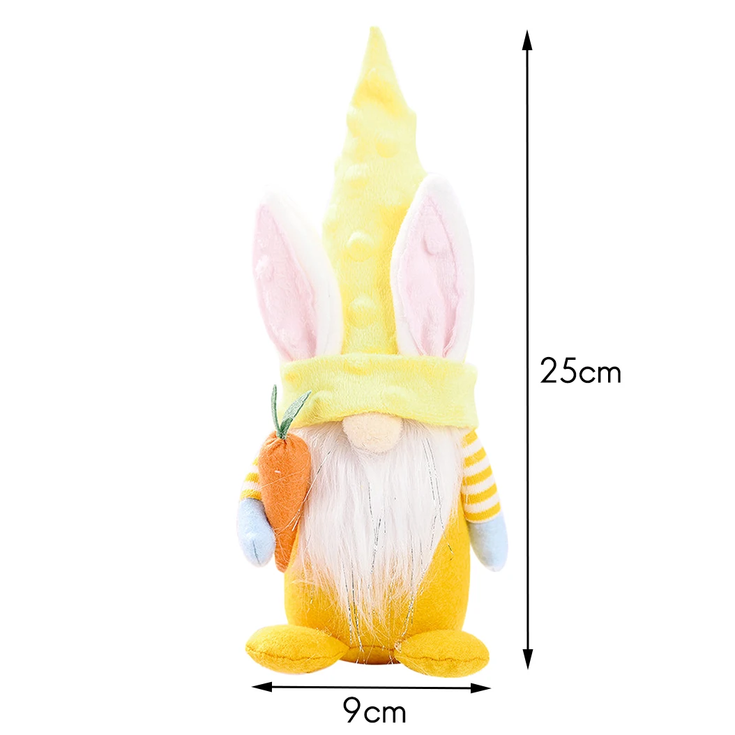 Easter Bunny Carrot Gnome Decoration Doll Plush Dwarf Home Party Decorations Kids Toys Easter Decor,