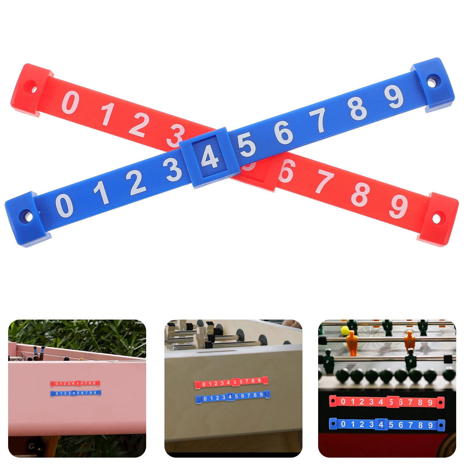 

2 шт. счетчик результатов для настольного футбола, изысканное качество изготовления, яркий фон, легко читаемый секретарь для настольного футбола