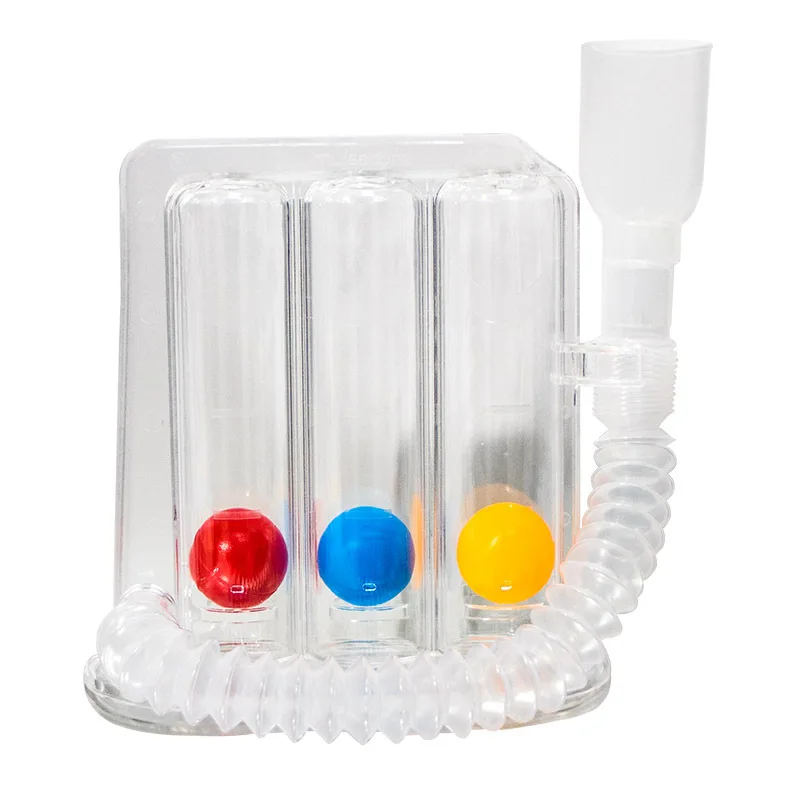 

Student adult exercises lung capacity lung function slow obstructive pulmonary three-ball blow suction dual use