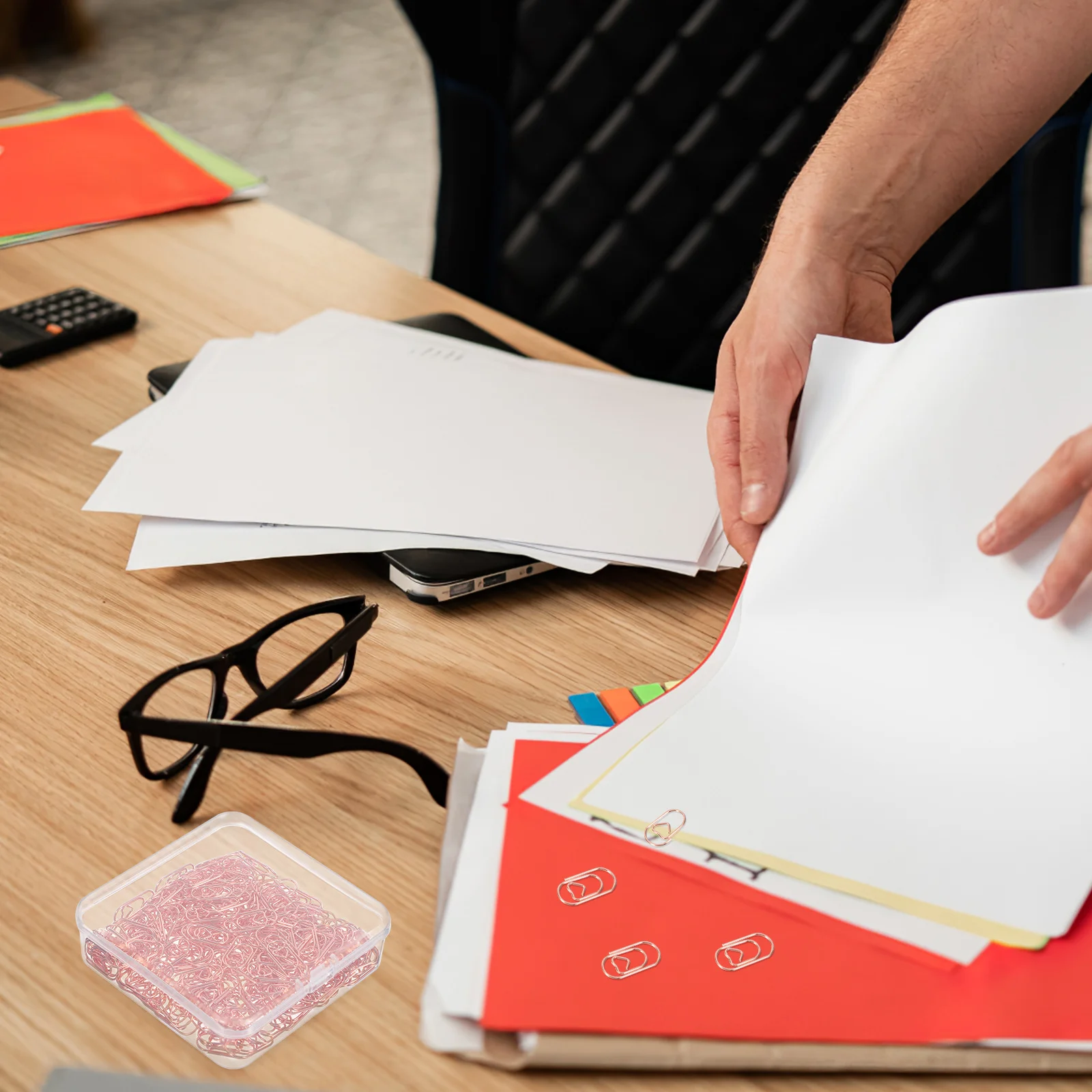 

400 Pcs Love Paper Clips Reusable Scrapbook Bookmark Clamps Jumbo Binder Clips Mini Metal Pins Rose Gold Creative Stationery