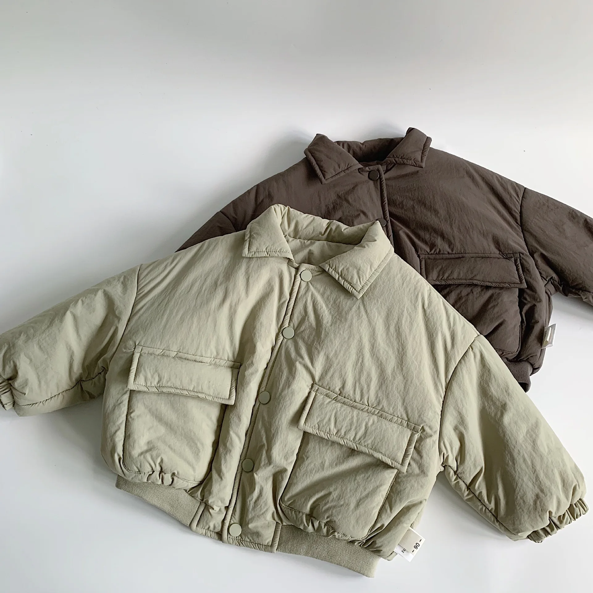 

Children 1-8Y Boys Down Jacket 2025 Winter Turn Down Collar Solid Thicken Warm Toddler Kids Coat Outerwear Teenager Boy Parkas