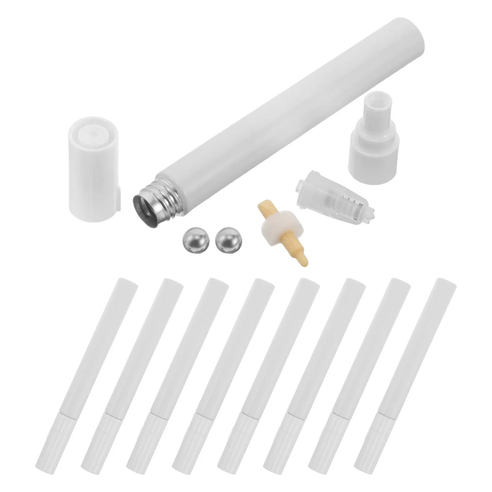 

Набор из 10 многоразовых маркеров-ручек 4,5 мм, пустые алюминиевые маркеры с возможностью заправки акриловыми чернилами для художественных работ и точных линий