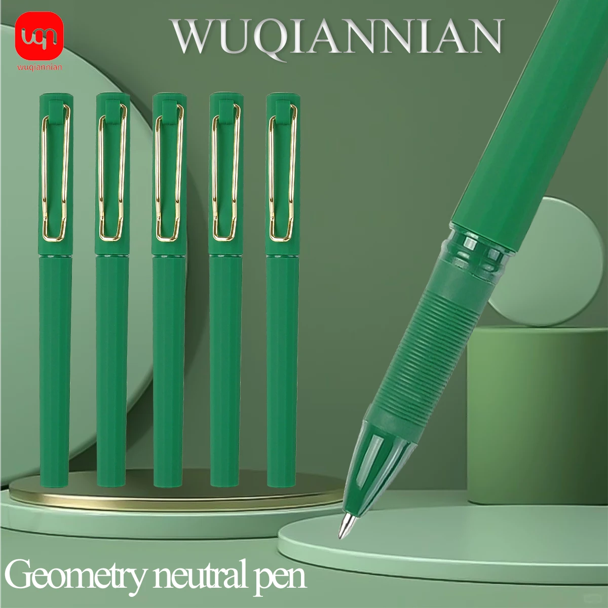 

WQN-1/3/5PCS High Quality School Business Writing Neutral Pen 0.7MM Comfortable Grip, Large Capacity Refill Green Ink More Usage