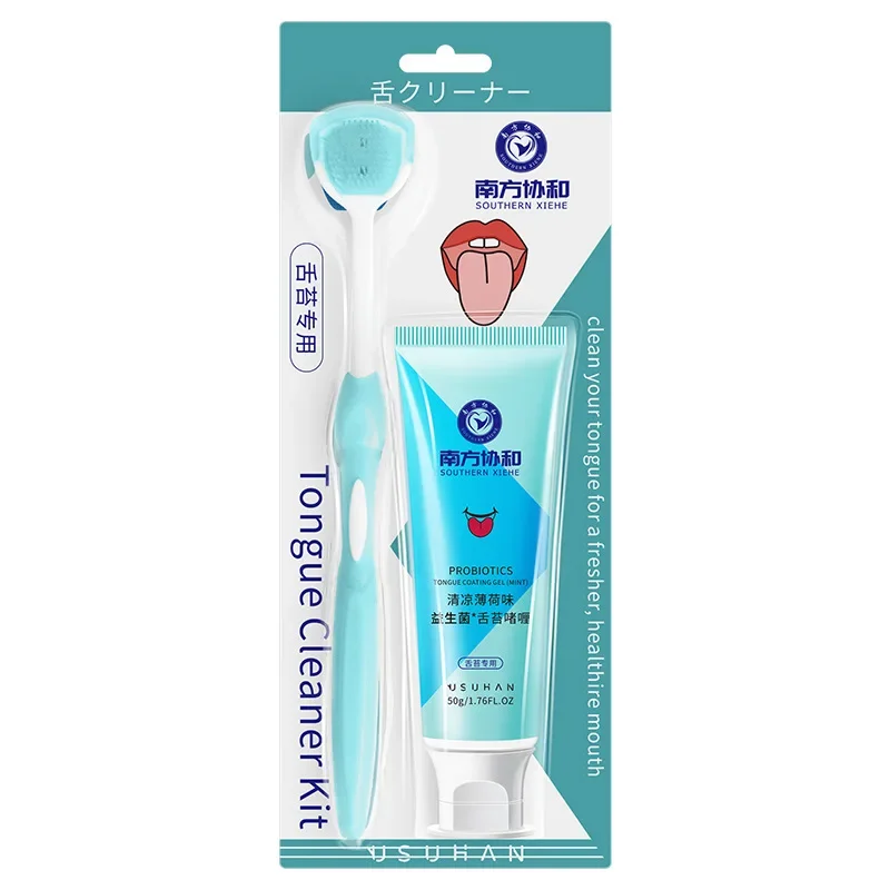 Raspador de lengua y Gel de limpieza de recubrimiento, elimina el olor fresco al mal aliento, productos de limpieza para la limpieza de la lengua, 청소 소