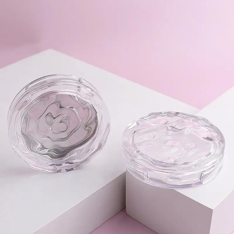 NEW Empty Transparent Wavy Cosmetics Palette Holder Box Eyeshadow Blusher Lipstick DIY Powder Makeup Box