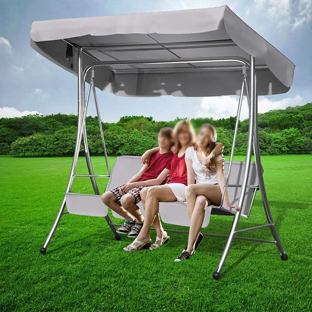 Swing Canopy Cover 190T Replacement Canopy For Swing For Seat 2 Or 3 Seater Garden Waterproof Swing Ceiling Sunshade Cover