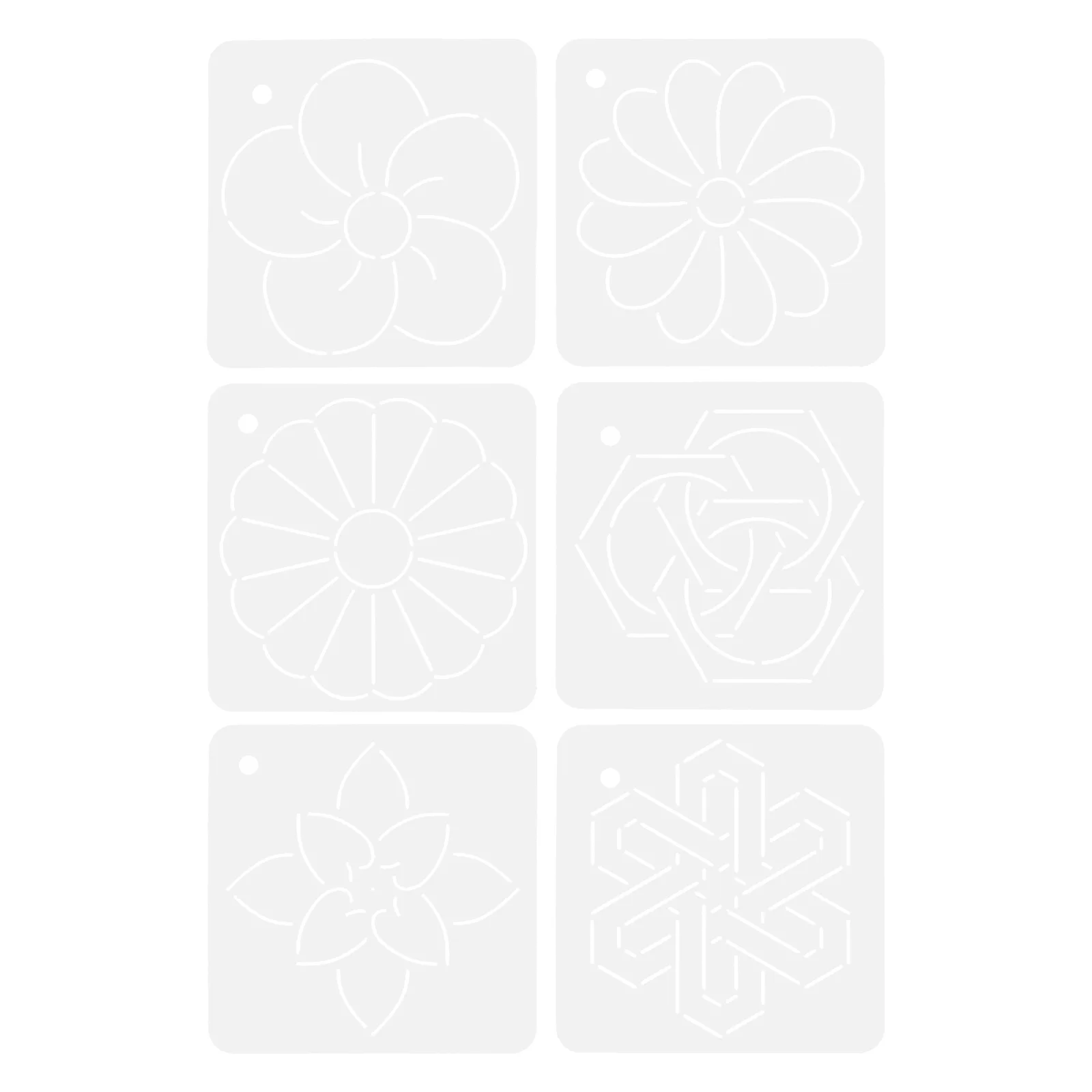 6 قطعة قالب التطريز ساشيكو الاكريليك Diy بها بنفسك أداة الخياطة لخياطة اللحف المشاريع الحرفية خليط قالب الخياطة