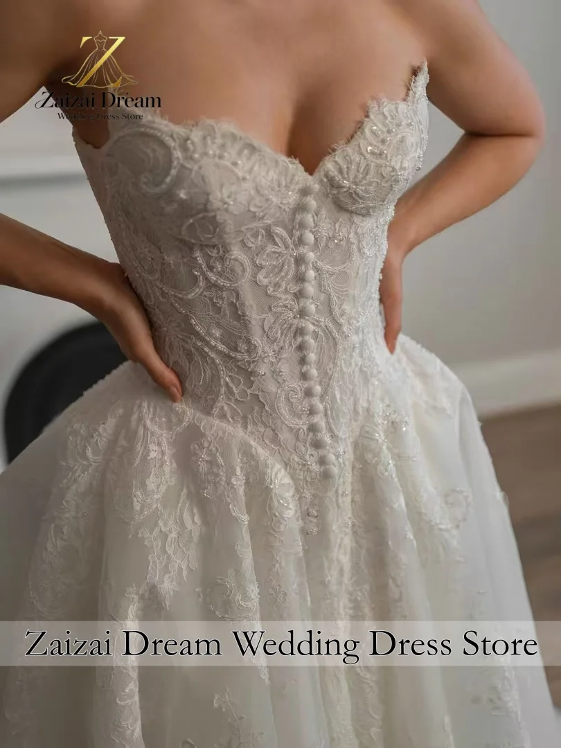 Customized Elegant Lace Wedding Dress with Detachable Lace Bolero Bridal Gown Princess Ball Gown Wedding Dresses