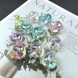 CH71 Transparent High Gloss Heart Crown UV Plated DIY Handmade Beaded Phone Chain Keychain Bag Bracelet Jewelry Accessories