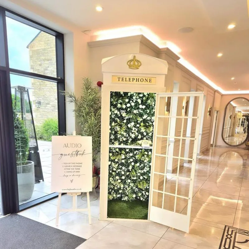 Custom Voice Mail Telephone Booth Audio For Wedding Guest Books Wall Decorations Phone Booth Style