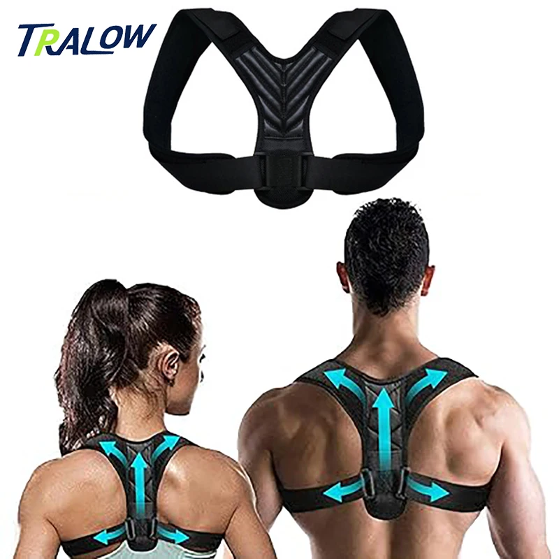 

TRALOW Adjustable Posture Corrector Harness for Adults Invisible Back Brace with Breathable Curvature Spine Treatment Improve