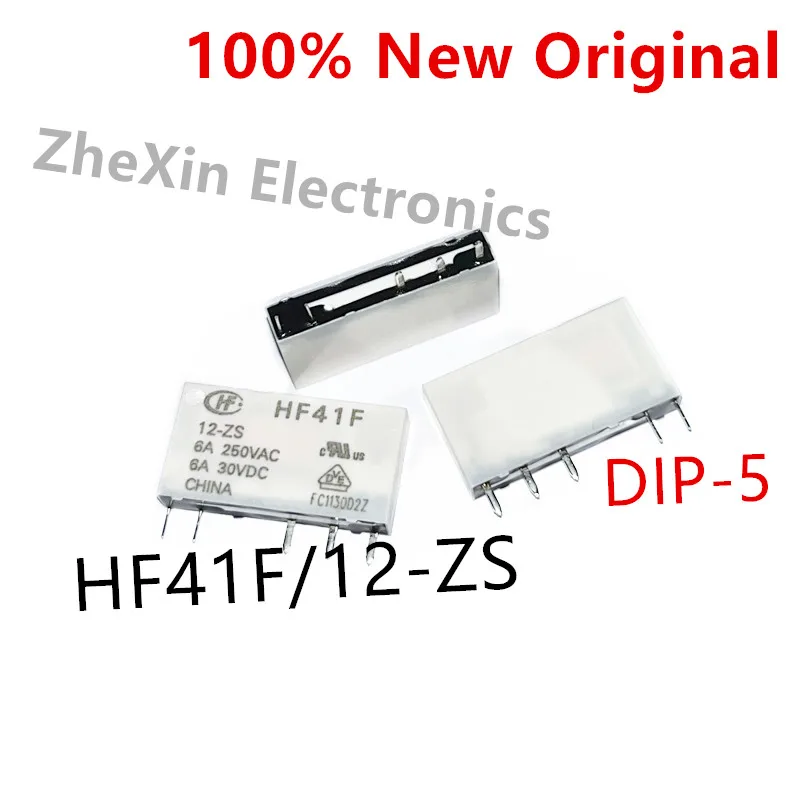 10PCS/Lot   HF41F/24-ZS 、HF41F/12-ZS 、HF41F/5-ZS   DIP-5   New Original Power Relay   HF41F-24-ZS 、HF41F-12-ZS 、HF41F-5-ZS