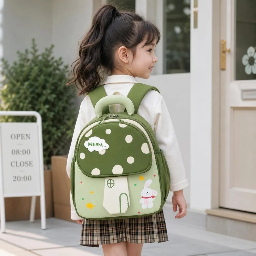 Cartoon Design 3D Mushroom Shape Backpack Lightweight Novelty Children Schoolbag Rabbit Cute Kindergarten Bookbag Unisex
