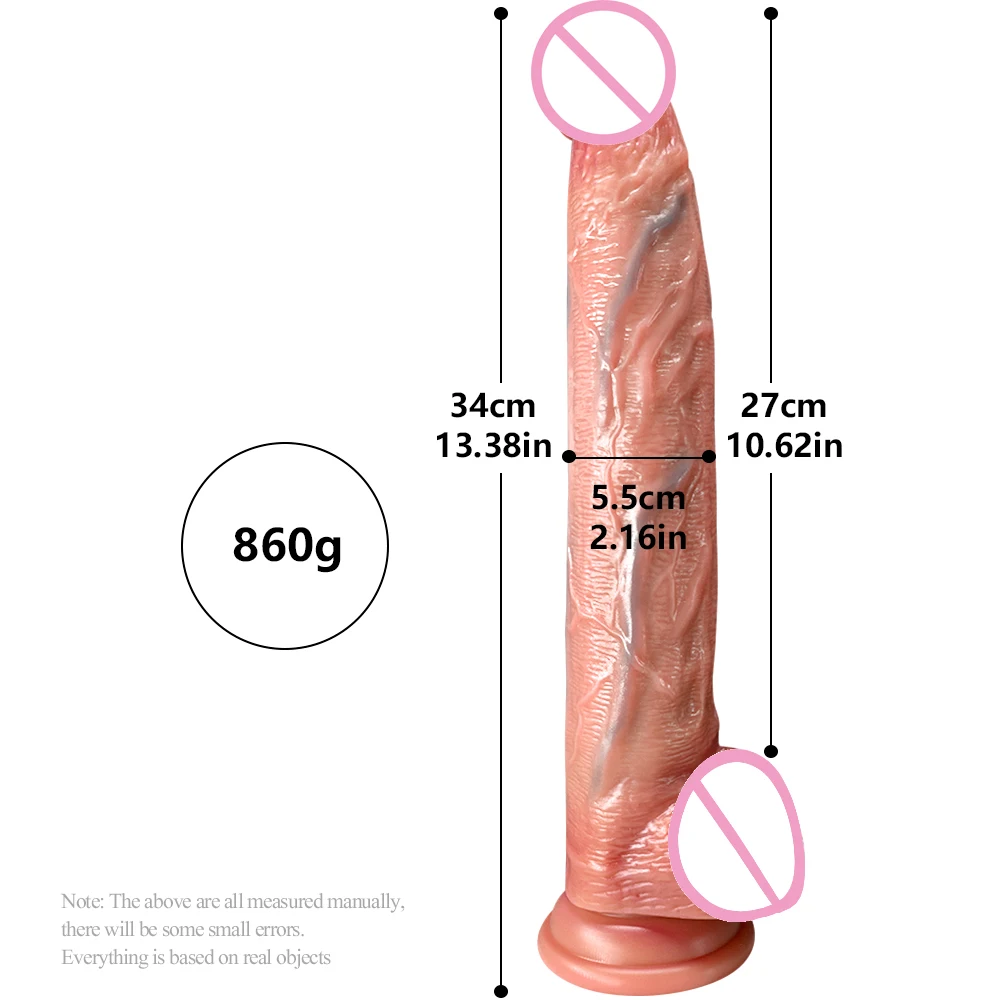 13.3in Super Long Penis Dildo Realistic Soft Dildo With Suction Cup Anal Sex Toys For Men Women Masturbator Huge Phallus