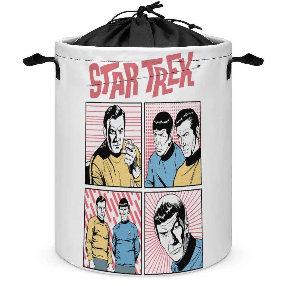 Star Trek Original Series Vintage Comic Pop Panels Storage Tank Laundry Basket Organizer Division Storage of Clothes Durable Con