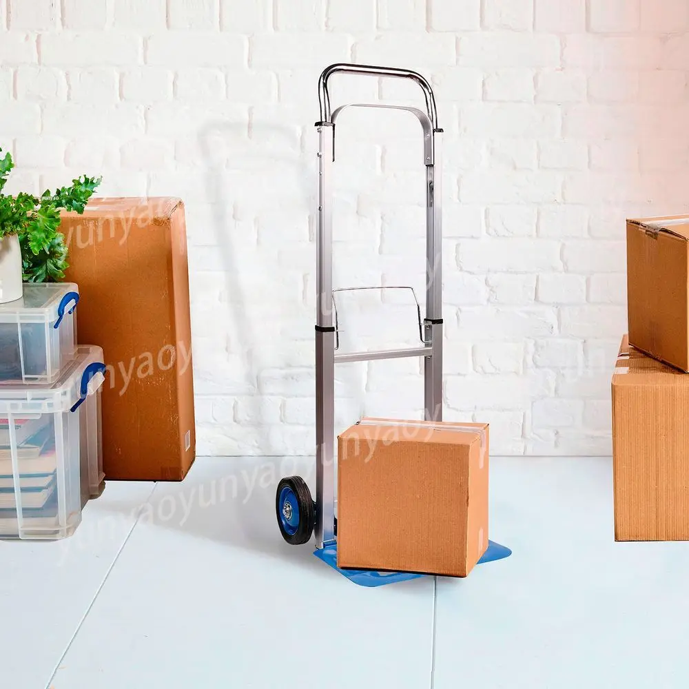 Heavy Duty Aluminium Folding Sack Trolley Hand Truck Barrow Transport Wheels Extendable Handle 100 kg