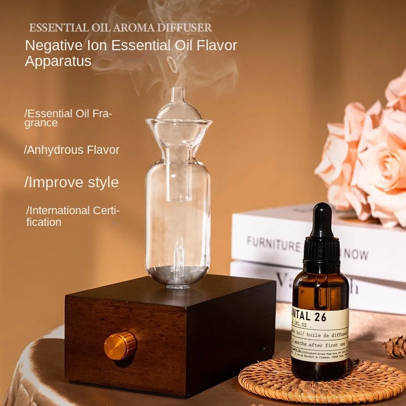 Rechargeable Portable  Essential Oil Diffuser Nebulizer Rechargeable Aromatherapy Diffuser Electric Wooden Glass Aroma Diffusers