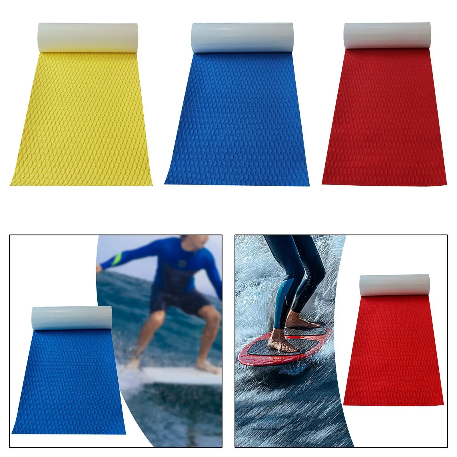 Surfboard Traction Pad Non Slip Surf Traction Pad Surfing Padding Deck Pad Mat for Skimboard Canoe Skateboard Yacht Kayak
