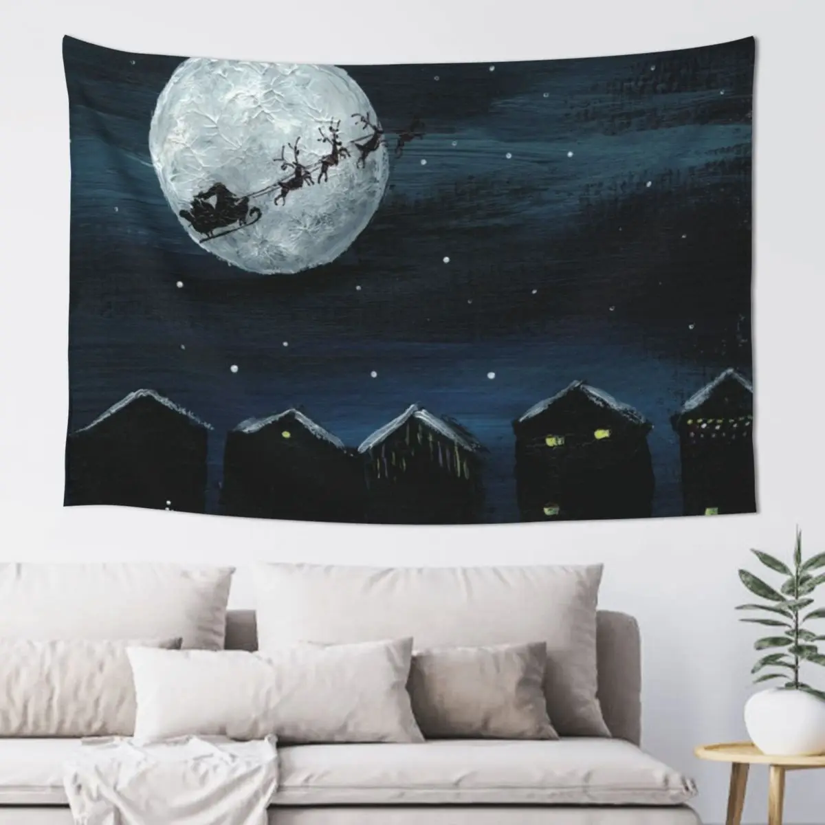 

Sleigh Moon Tapestry Decoration For Rooms Room Decorating Aesthetic Tapestry