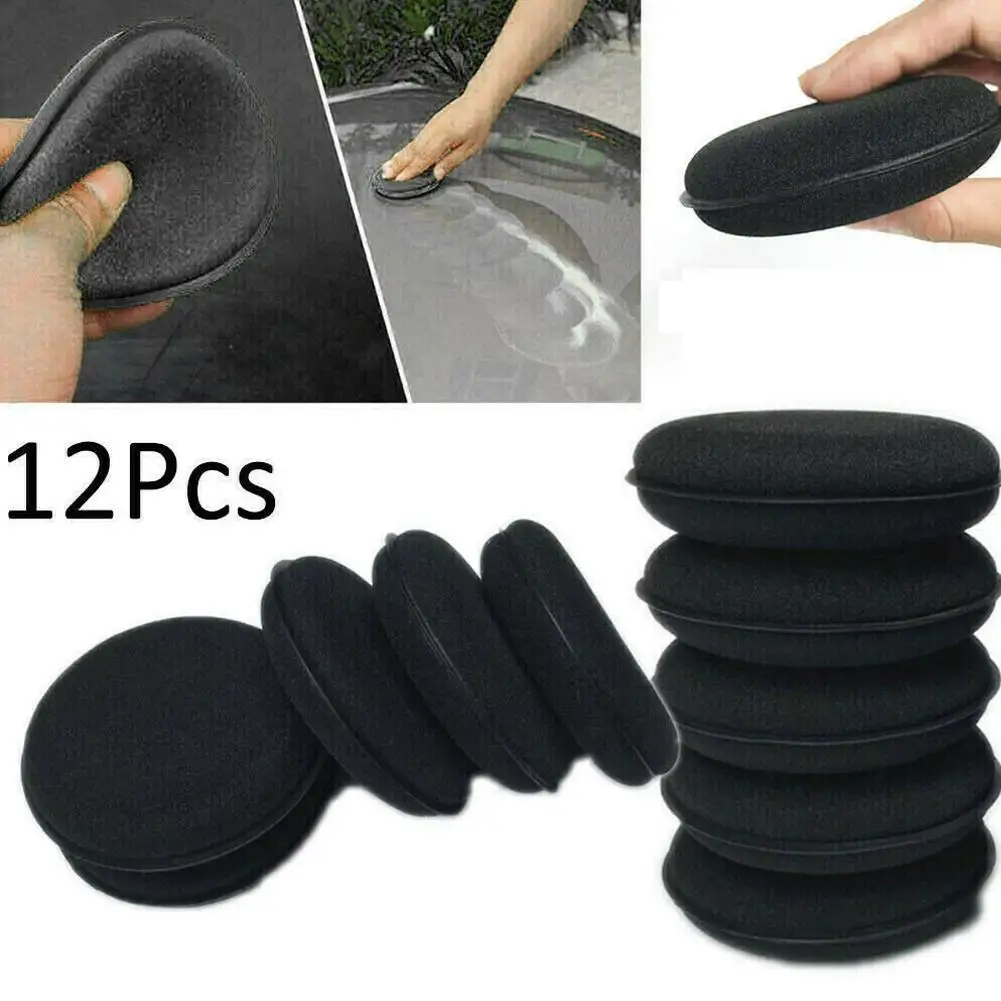 

12pcs Car Wax Sponge For Waxing Polishing Tire Trimming Car Washing Cleaning Tool Car Waxing Car Tools N1T1