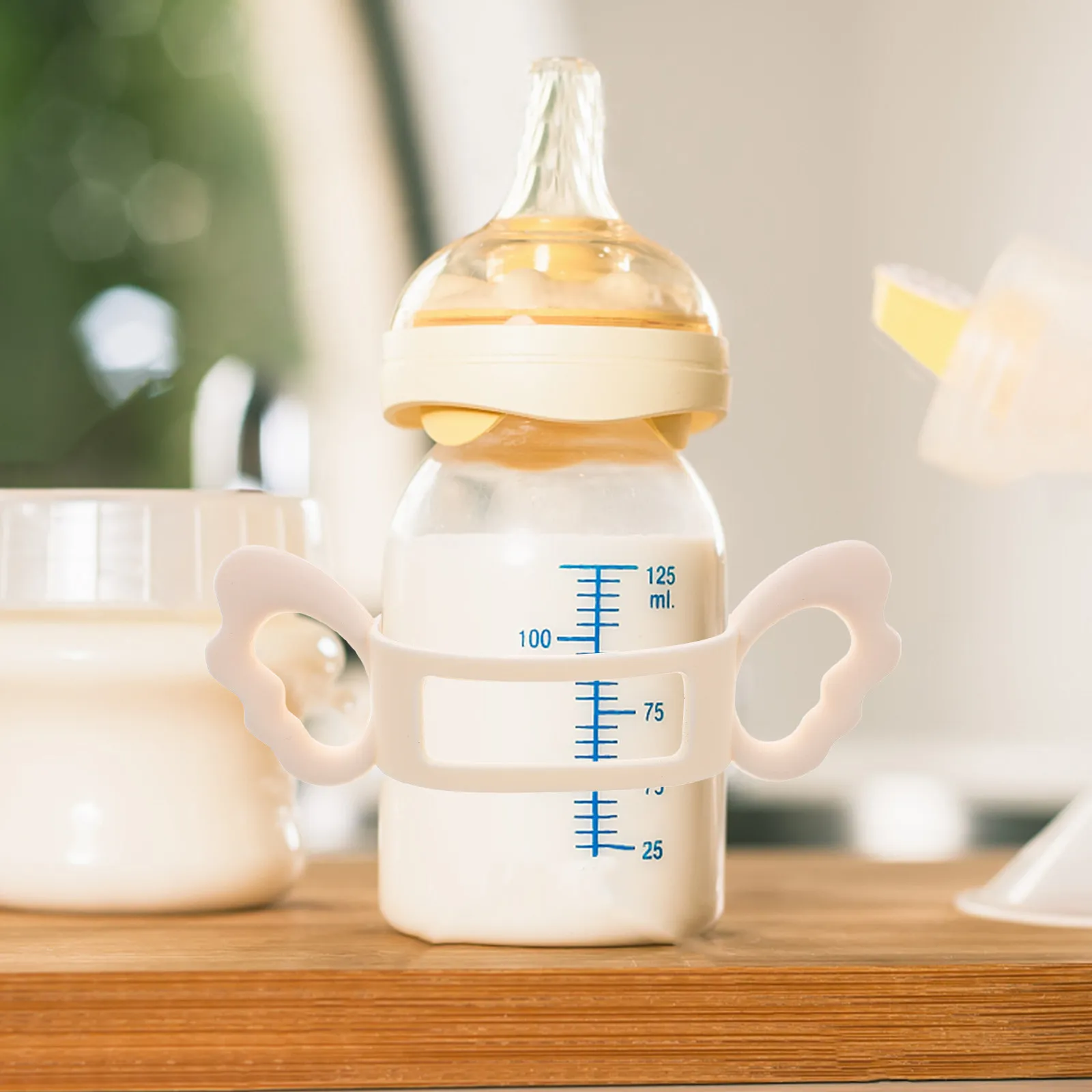 

Универсальная силиконовая ручка для детских бутылочек: эргономичная, нескользящая, для младенцев, новорожденных и малышей, для кормления молоком, портативная, милый дизайн