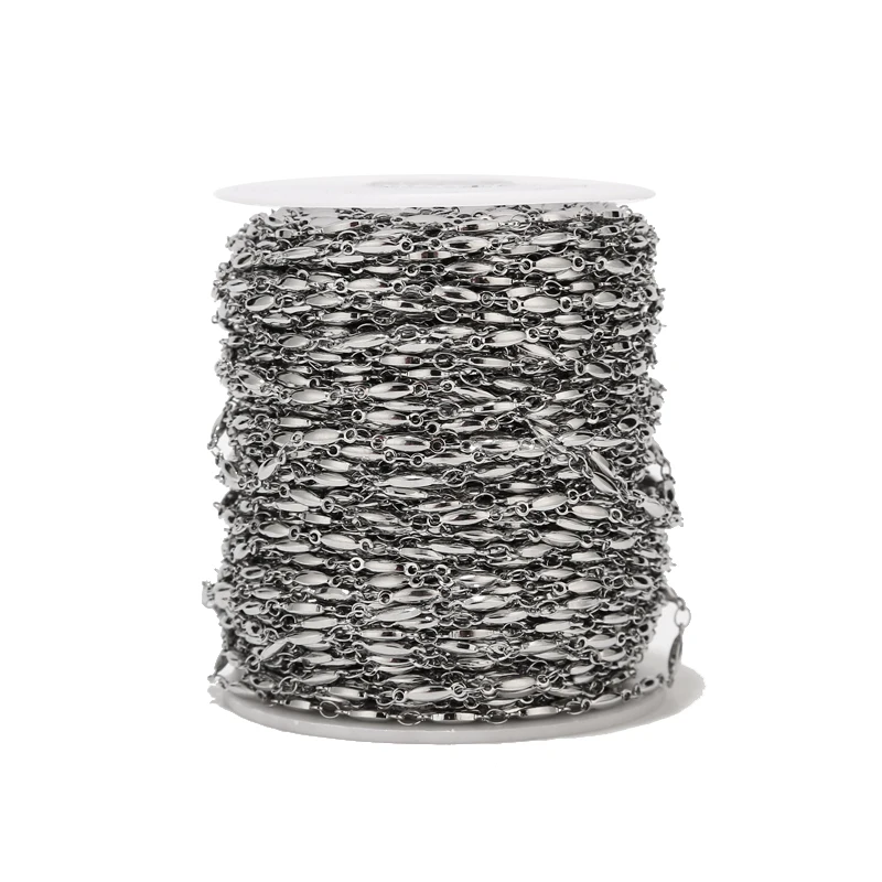 2meters Stainless Steel 2.5mm Gold Tone Oval Link Chain Cable Chains for DIY Jewelry Making Findings Necklaces Bracelets