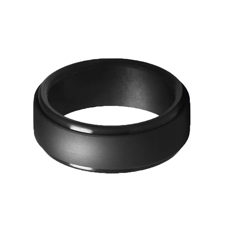 ABQR 8Mm Popular Black Men Silicone Cool Rings Women Rubber Wedding Ring Environmental Sports Ring #9