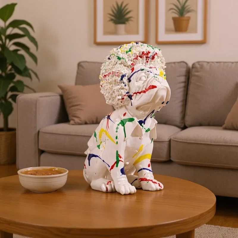Creative Color Animal Resin Crafts Home Decoration Ornament Living Room Desktop Entrance Gifts