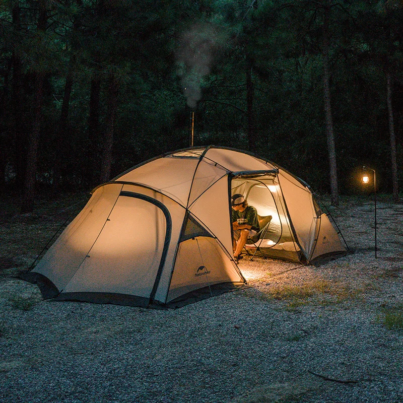 Naturehike SHANDI 2 Bedrooms & 1 Hall Tunnel Tent Outdoor 4-season