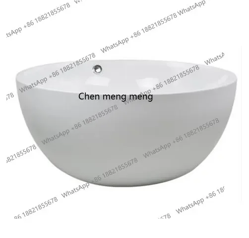 X  Free-standing round, acrylic, personalized home, outdoor hotel, bed and breakfast, bathtub