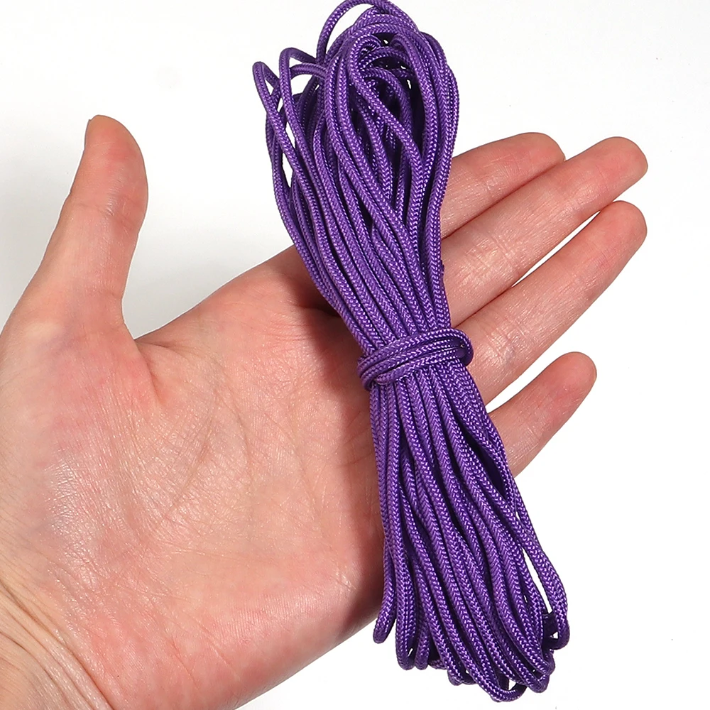 10 Yards bunte Kordel, weiches, handgewebtes Nylonfaden-Seil, Schnur, Riemen, Halskettenseil für die Schmuckherstellung, für Paracord-Armband – Detail 5
