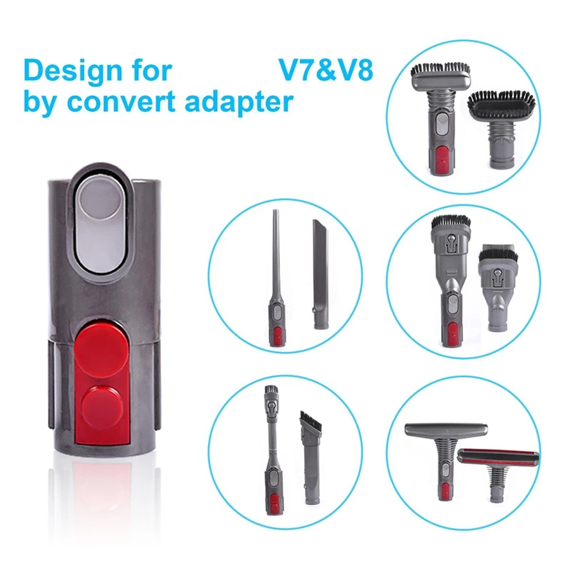 

AT17 Vacuum Cleaner Accessories for Dyson V6 V7 V8 DC33 DC34 DC35 DC59 DC62, Replacement Parts Kit Brush Nozzle Floor Nozzle
