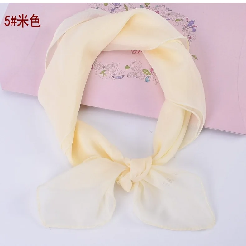 Damen 65 x 65 cm, modisch, lässig, einfarbig, Taschentuch, leicht und weich, Chiffon-Schal, Party-Geschenk – Detail 6